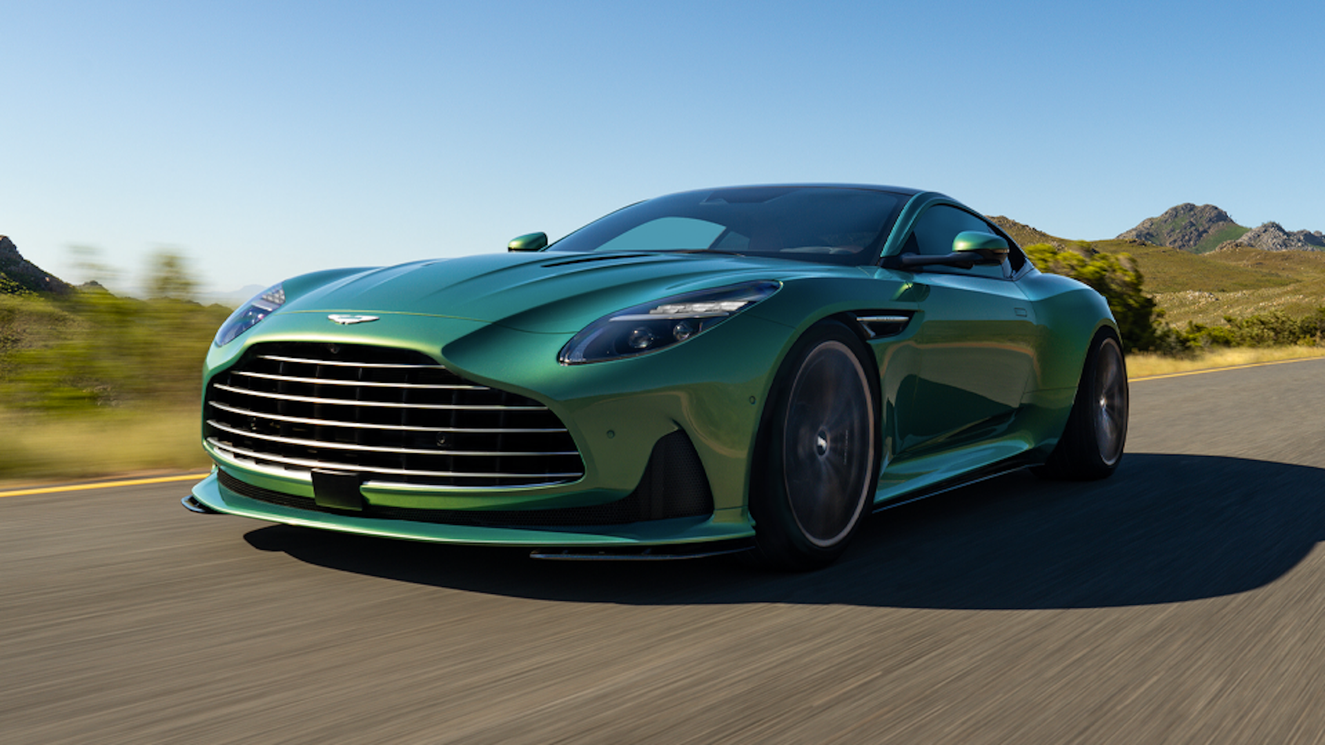 New Aston Martin DB12 Front Driving ?auto=format&cs=tinysrgb&fit=clip&ixlib=rb 1.1.0&q=60&w=1920