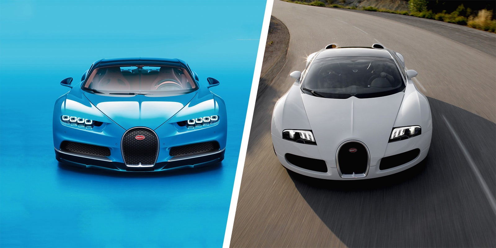 Bugatti Chiron vs Veyron speed/stats comparison